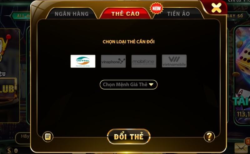 Rút tiền Go88 qua thẻ cào