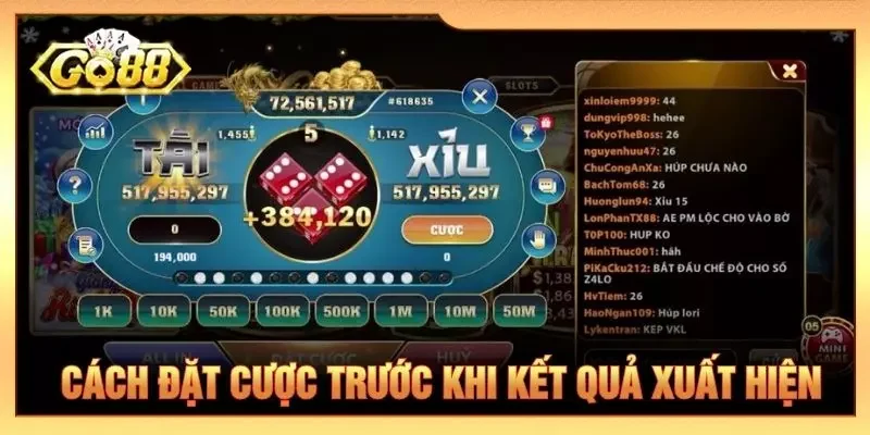 Cách đặt cược trước khi kết quả xuất hiện