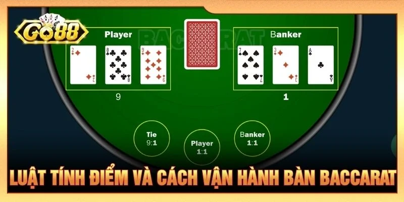 Luật tính điểm và cách vận hành bàn Baccarat